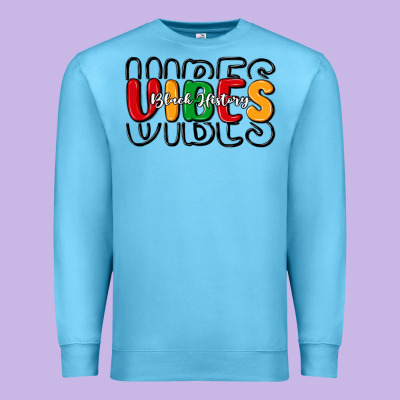Black History Vibes Premium Sweatshirt Designed By Maliassmallbusiness