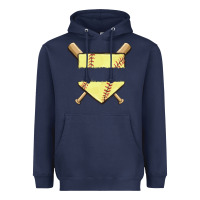 Navy custom baseball Heavyweight Hoodie - MaliasSmallBusiness