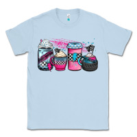 Dusty Blue racing coffee cups Classic Tee - JahusDesignShop