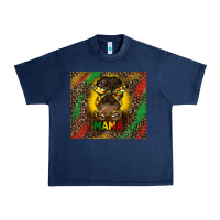 Navy juneteenth afro bun mama tumbler Urban Heavy Tee - HRA Design Shop