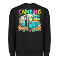 Black camping is my happy place Heavyweight Sweatshirt - texasbilliewilder