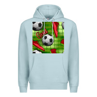 Blue Mist soccer shoes goal seamless pattern Premium Hoodie - BundleAndBundleShop