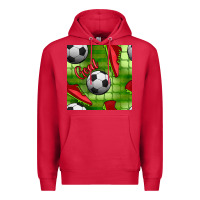 Cardinal soccer shoes goal seamless pattern Premium Hoodie - BundleAndBundleShop