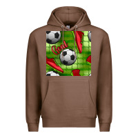 Chestnut soccer shoes goal seamless pattern Premium Hoodie - BundleAndBundleShop