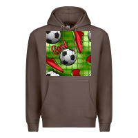 Coffee soccer shoes goal seamless pattern Premium Hoodie - BundleAndBundleShop