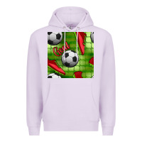 Lilac soccer shoes goal seamless pattern Premium Hoodie - BundleAndBundleShop