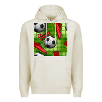 Oatmeal Heather soccer shoes goal seamless pattern Premium Hoodie - BundleAndBundleShop