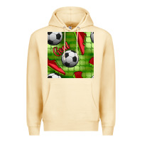Pina Colada soccer shoes goal seamless pattern Premium Hoodie - BundleAndBundleShop