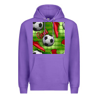 Purple soccer shoes goal seamless pattern Premium Hoodie - BundleAndBundleShop