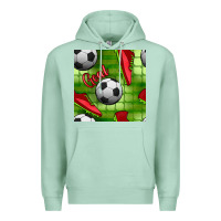 Seafoam soccer shoes goal seamless pattern Premium Hoodie - BundleAndBundleShop