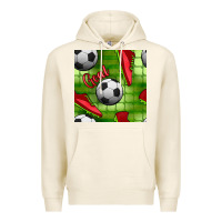 Tofu soccer shoes goal seamless pattern Premium Hoodie - BundleAndBundleShop