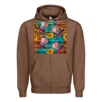 Chestnut celebrity hat with leopard Zipper Hoodie - BundleAndBundleShop
