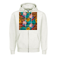 Oatmeal Heather celebrity hat with leopard Zipper Hoodie - BundleAndBundleShop