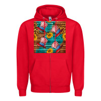 Red celebrity hat with leopard Zipper Hoodie - BundleAndBundleShop
