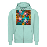 Seafoam celebrity hat with leopard Zipper Hoodie - BundleAndBundleShop