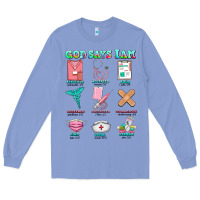 Colony Blue nurse god says i am  nurse elements Long Sleeve Tee - AdoDesignShop