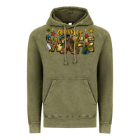 Vintage Olive army wife western Vintage Hoodie - texasbilliewilder