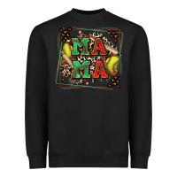 Black softball mama with leopard Heavyweight Sweatshirt - Zillion Design Studio