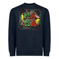 Navy softball mama with leopard Heavyweight Sweatshirt - Zillion Design Studio