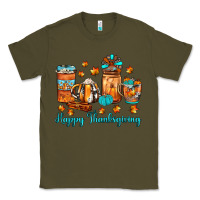 Army Green happy thanksgiving coffee Classic Tee - JahusDesignShop