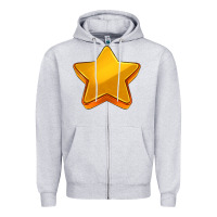 Heather Grey 3d golden stars Zipper Hoodie - AdoDesignShop