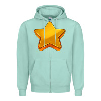 Seafoam 3d golden stars Zipper Hoodie - AdoDesignShop