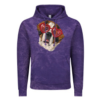 Cloud Purple saint bernard with love glasses Vintage Hoodie - RanaPortraitStore