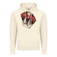 Vintage Artic saint bernard with love glasses Vintage Hoodie - RanaPortraitStore