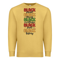 Antique Gold black history Premium Sweatshirt - MaliasSmallBusiness