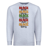 Heather Grey black history Premium Sweatshirt - MaliasSmallBusiness