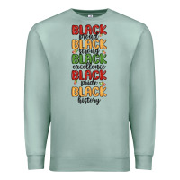 Seafoam black history Premium Sweatshirt - MaliasSmallBusiness