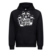 Black Merry Christmas Happy New Year Urban Hoodie - Bettercallsaul