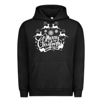 Pigment Black Merry Christmas Happy New Year Urban Hoodie - Bettercallsaul