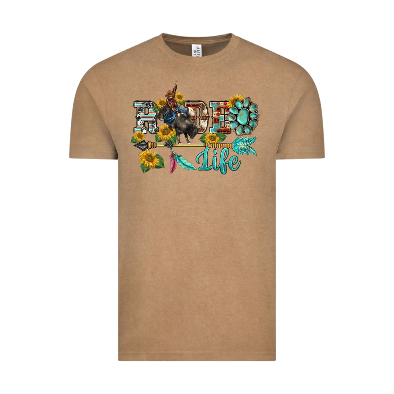 Western Rodeo Bullfighter  Life Turquoise's Gemstones Arrow Sunflowers Vintage Tee by BarkalooDesign | Teevron