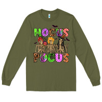 Army Green hocus pocus skeleton Long Sleeve Tee - AdoDesignShop