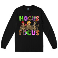Black hocus pocus skeleton Long Sleeve Tee - AdoDesignShop