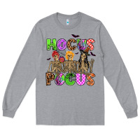 Heather Grey hocus pocus skeleton Long Sleeve Tee - AdoDesignShop