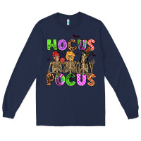 Navy hocus pocus skeleton Long Sleeve Tee - AdoDesignShop