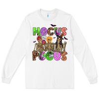 White hocus pocus skeleton Long Sleeve Tee - AdoDesignShop