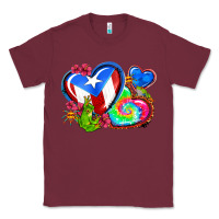 Burgundy western leopard puerto rico   hearts Classic Tee - AdoDesignShop