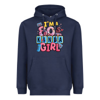 Navy i'm a 80's kinda girl Heavyweight Hoodie - MaliasSmallBusiness