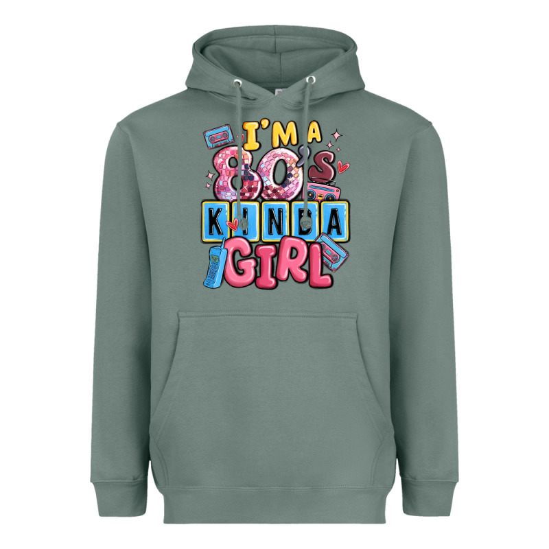 I'm A 80's Kinda Girl Heavyweight Hoodie by MaliasSmallBusiness | Teevron
