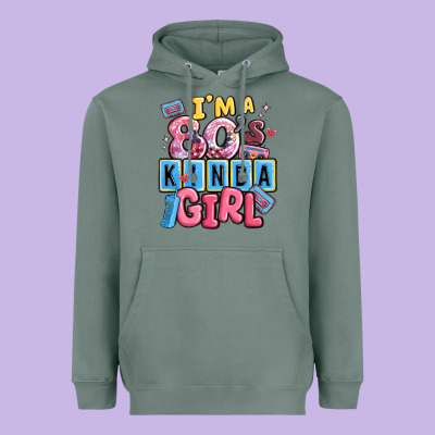 I'm A 80's Kinda Girl Heavyweight Hoodie Designed By Maliassmallbusiness