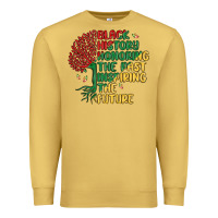 Antique Gold black history honoring the past inspiring the futu Premium Sweatshirt - MaliasSmallBusiness