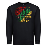 Black black history honoring the past inspiring the futu Premium Sweatshirt - MaliasSmallBusiness