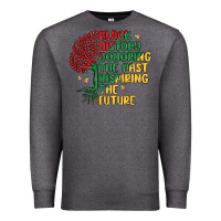Charcoal Heather black history honoring the past inspiring the futu Premium Sweatshirt - MaliasSmallBusiness