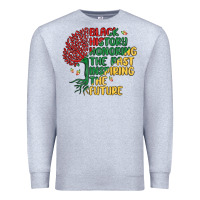 Heather Grey black history honoring the past inspiring the futu Premium Sweatshirt - MaliasSmallBusiness