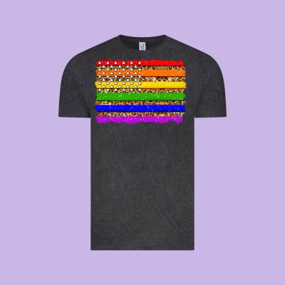 Lgbtq And Usa Flag Vintage Tee Designed By Zillion Design Studio