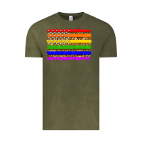 Vintage Olive lgbtq and usa flag Vintage Tee - Zillion Design Studio
