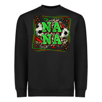 Black soccer nana with leopard Heavyweight Sweatshirt - Zillion Design Studio